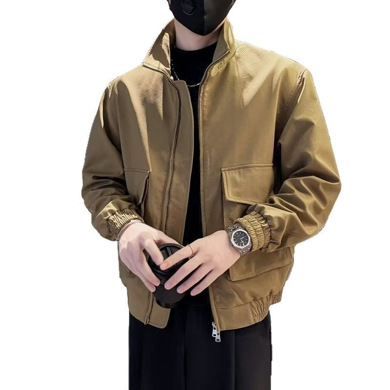 Herren modische Übergangsjacke mit praktischen Taschen und elastischen Bündchen EB