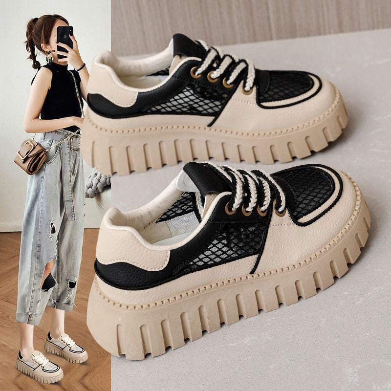 Damen modische Lifestyle-Sneaker mit texturiertem Obermaterial und dämpfender Sohle EB