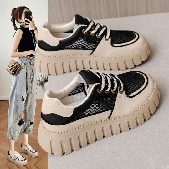 Damen modische Lifestyle-Sneaker mit texturiertem Obermaterial und dämpfender Sohle EB