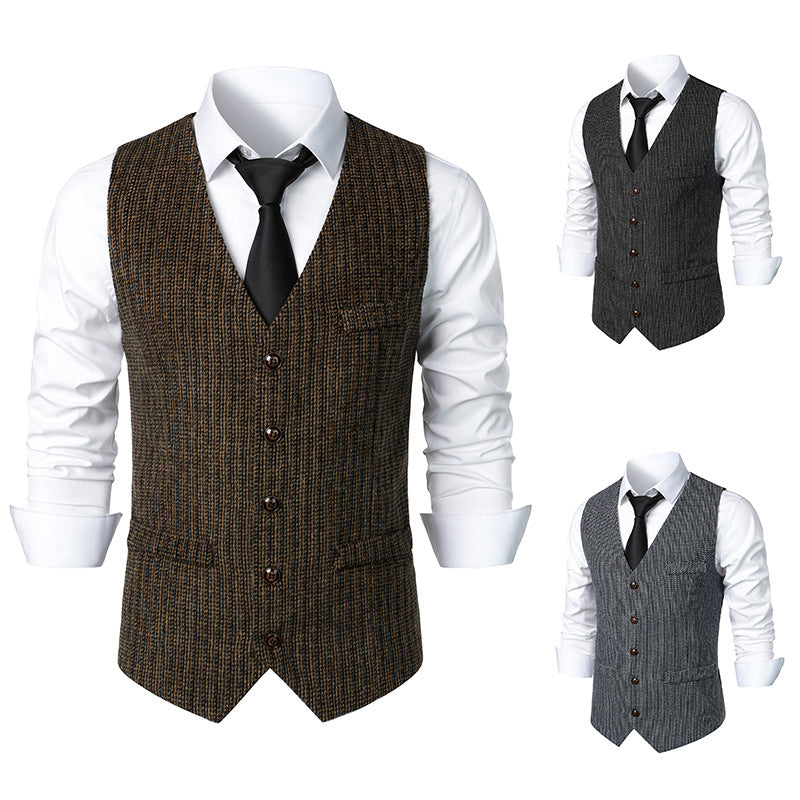 Herren elegante Steppweste mit modernem Schnitt und feinen Details EB