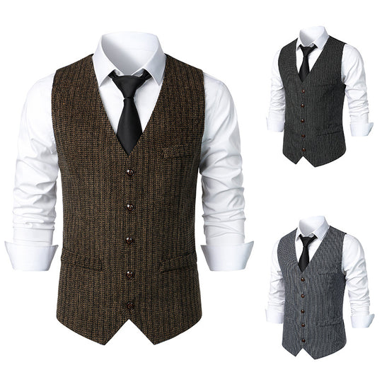Herren elegante Steppweste mit modernem Schnitt und feinen Details EB