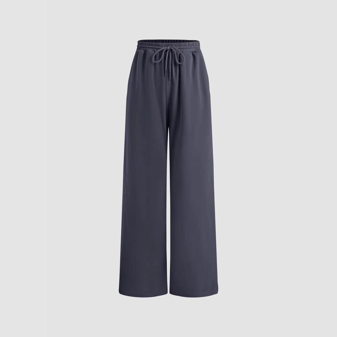Damen weite Jersey-Hose mit elastischem Bund und Kordelzug EB