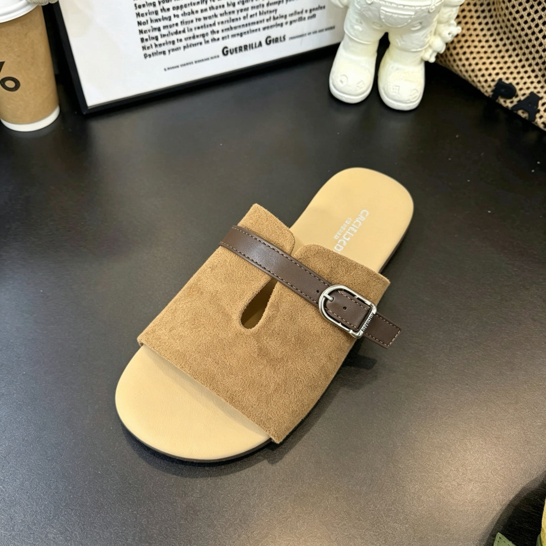 Damen modische Clogs mit modischen Riemchen und komfortablem Fußbett EB