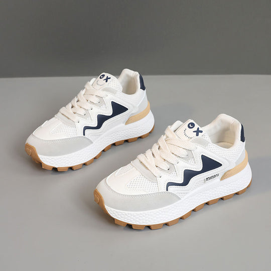 Damen Sportliche Freizeitsneaker mit atmungsaktiver Mesh-Oberfläche und dämpfender Laufsohle EB