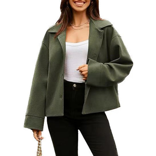 Damen Oversized Blazerjacke aus weichem Material EB