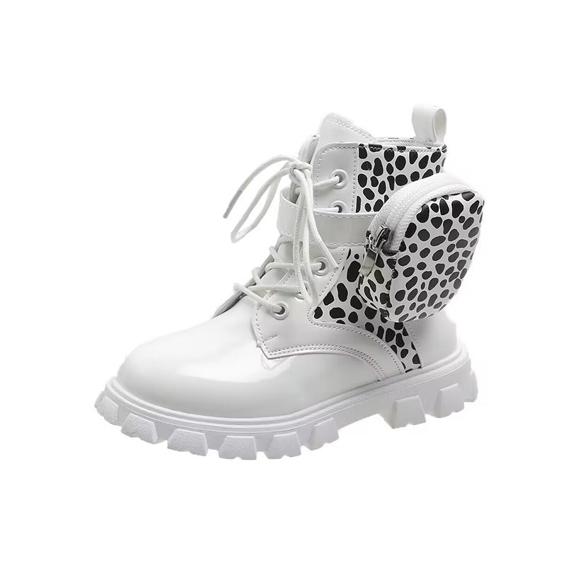 Damen modische und funktionale Stiefeletten mit seitlicher Tasche EB