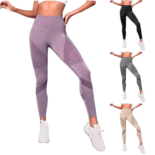Damen Hochwertige Sportleggings mit atmungsaktiven Mesh-Einsätzen und nahtlosem Design EB