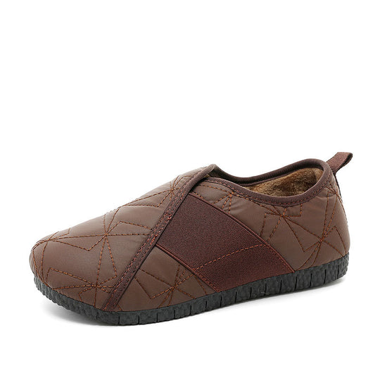 Damen Bequeme Fleece Slippers mit praktischem Einstieg und rutschfester Sohle EB