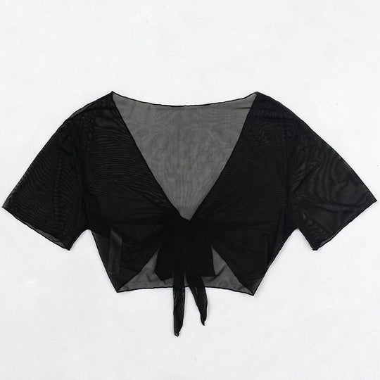 Damen Kurzes Transparentes Oberteil EB