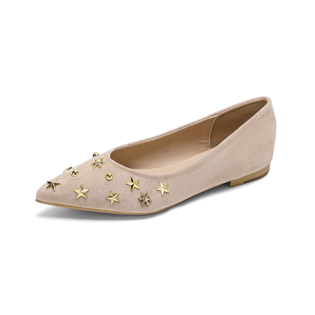 Damen Ballerinas mit funkelnden Details und schicker Sternenhimmel-Applikation EB