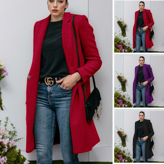 Damen elegante und bequeme Wollmantel EB