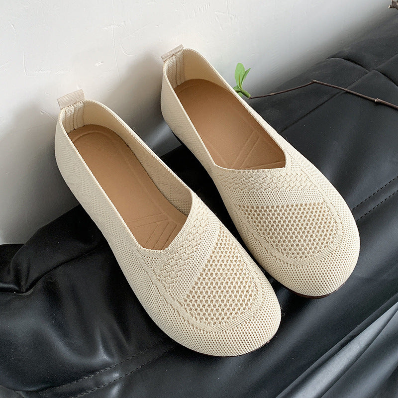 Damen Atmungsaktive Ballerinas mit elastischem Obermaterial EB