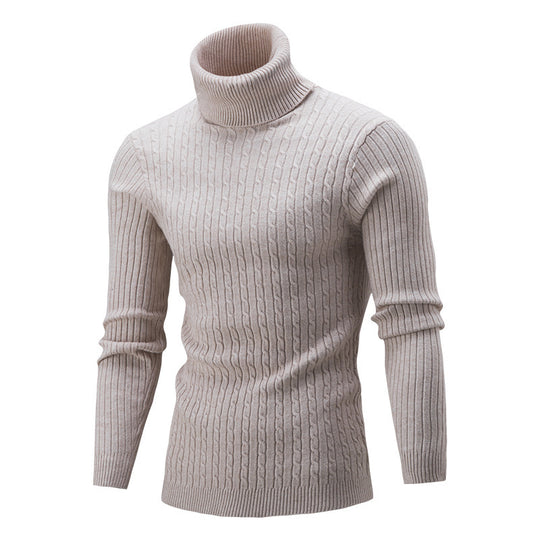 Herren rollkragen Pullover mit Zopfmuster EB