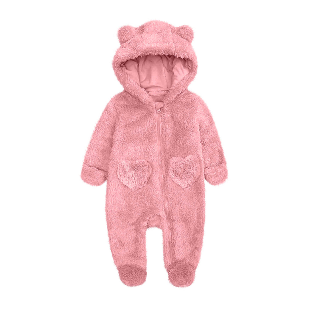 Unisex Fleeceoverall mit Kapuze und Herzaugen EB