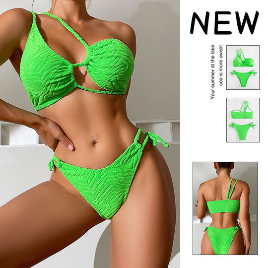 Damen Triangel-Bikini mit modernem Rüschendesign EB