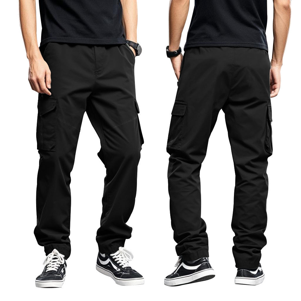 Herren Cargo-Hose mit vielseitigen Taschen und elastischem Bund EB