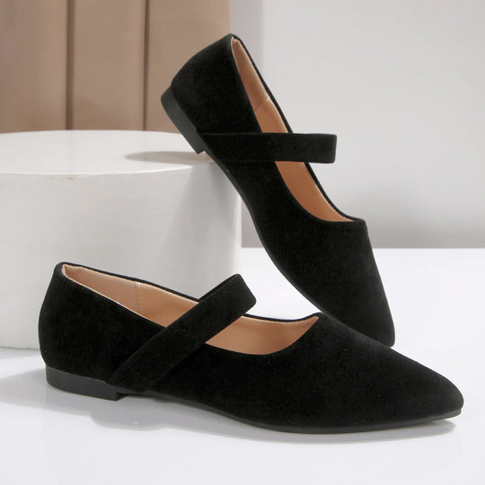 Damen Bequeme Ballerinas mit modischem Riemen EB