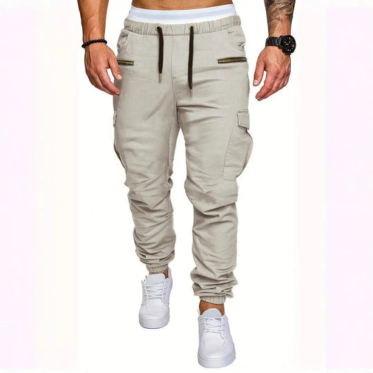 Herren Cargo-Jogginghose mit elastischem Bund und praktischen Reißverschlusstaschen EB