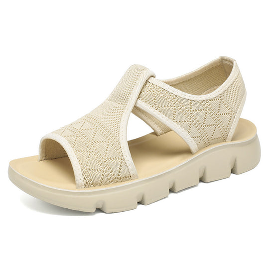 Damen Komfortable Sandalen mit rutschfester Sohle und elastischem Obermaterial EB