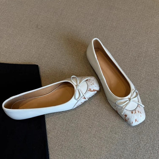 Damen Ballerina-Schuhe mit einzigartigem Design und charmantem Schleifendetail EB