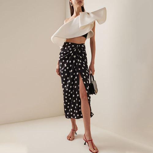 Damen Badeanzug Set mit modischem Wickelrock und eleganter Rüschen-Top EB