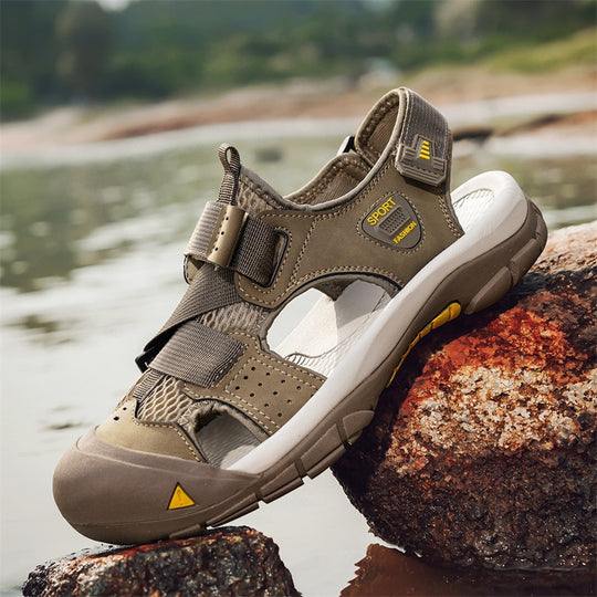 Herren Sportliche Outdoor-Sandalen mit verstellbarem Riemen und rutschfester Sohle EB