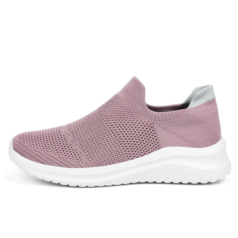 Damen Atmungsaktive Slip-On Sport Sneakers mit elastischem Tragegefühl EB