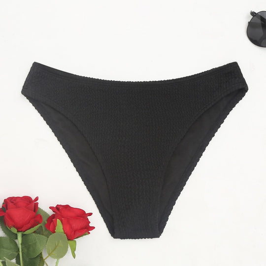 Damen Hochgeschnittener Bikini mit strukturiertem Design EB