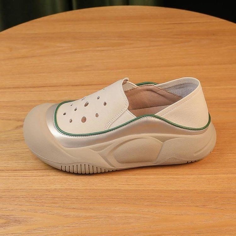 Damen modische Slip-On-Crocks mit atmungsaktiver Mesh-Oberfläche und rutschfester Sohlenkonstruktion EB