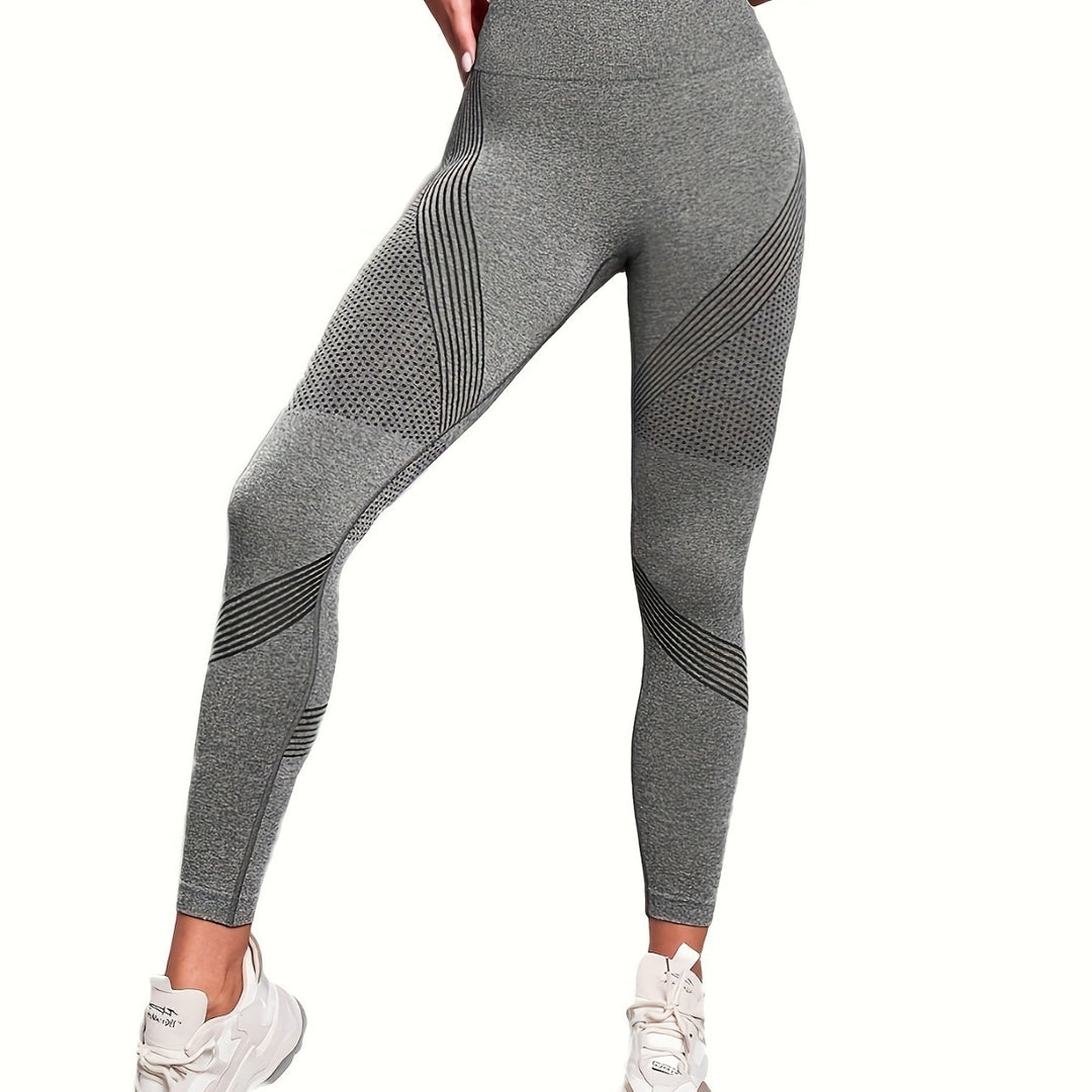 Damen Sport-Leggings mit hohem Bund und atmungsaktivem Design EB