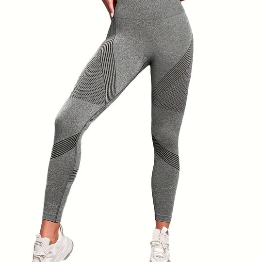 Damen Sport-Leggings mit hohem Bund und atmungsaktivem Design EB