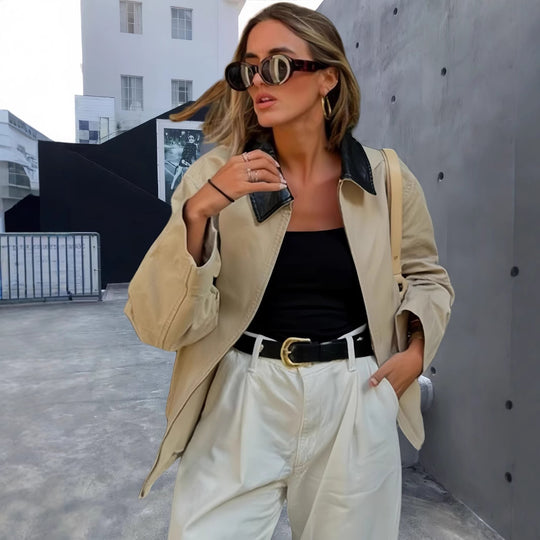 Damen Modische Übergangsjacke mit lässigem Schnitt und eleganten Details EB