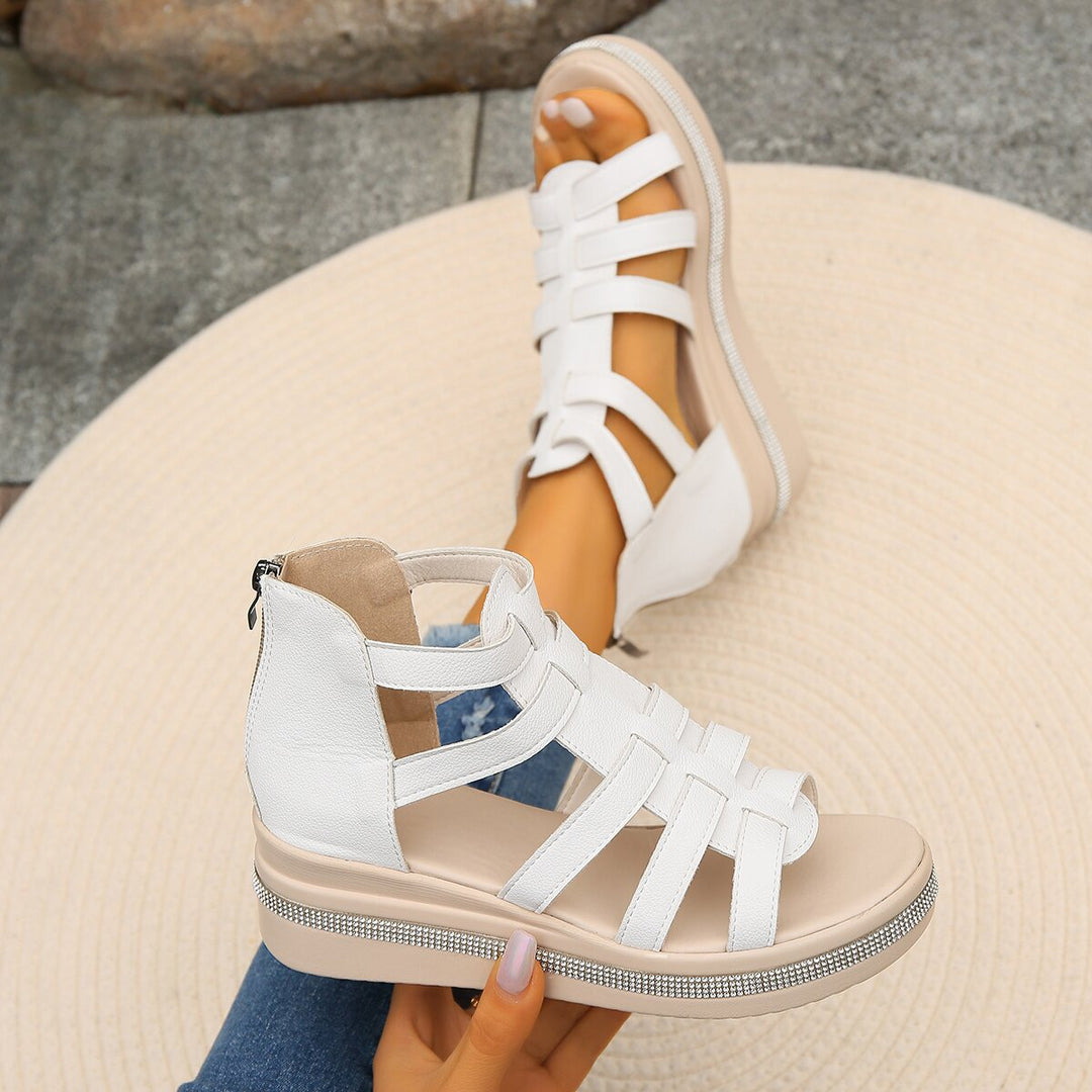 Damen bequeme Sandalen mit verstellbarem Riemensystem und sicherem Halt EB