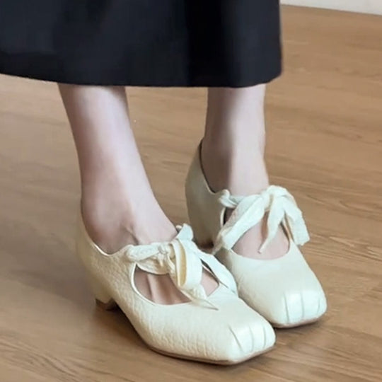 Damen Ballerinas im eleganten Schlangenlederlook mit dekorativem Schleifenakzent EB