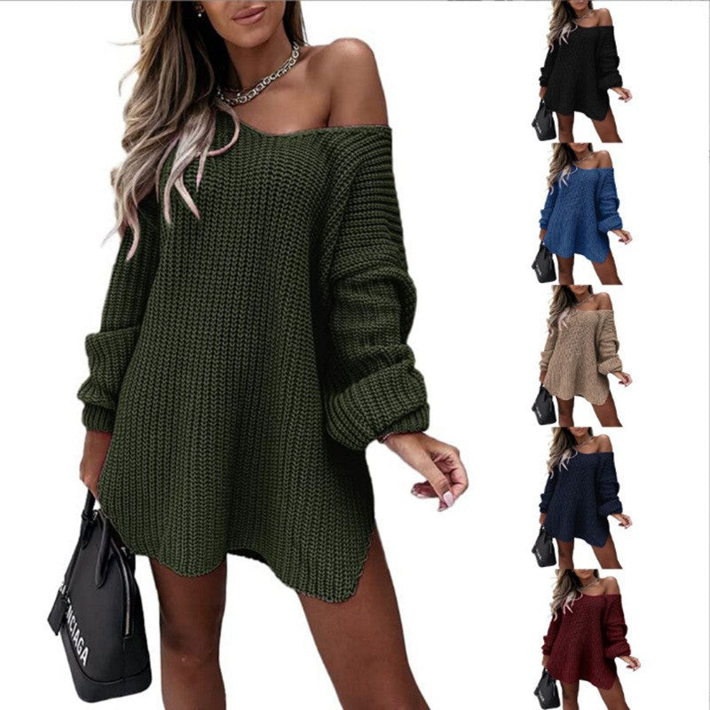 Damen Oversized Strickkleid EB