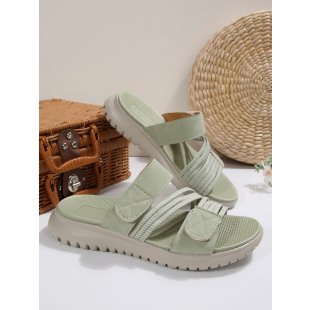 Damen Komfortable Riemchensandalen mit ergonomischem Fußbett und rutschfester Sohle EB
