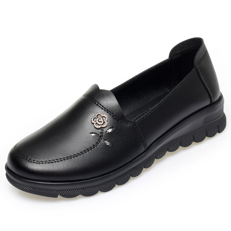 Damen Elegante Slipper mit floralem Schmuckdetail und rutschfester Sohle EB
