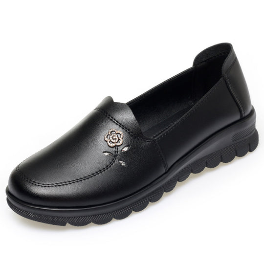 Damen Elegante Slipper mit floralem Schmuckdetail und rutschfester Sohle EB