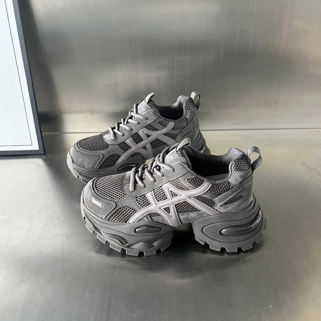 Damen Sportliche Chunky Sneakers mit atmungsaktivem Mesh und robustem Profil EB