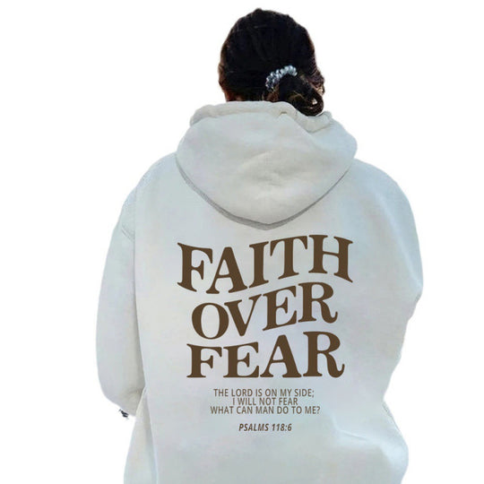 Damen Kapuzenpullover mit inspirierendem Schriftzug und hochwertiger Baumwolle EB