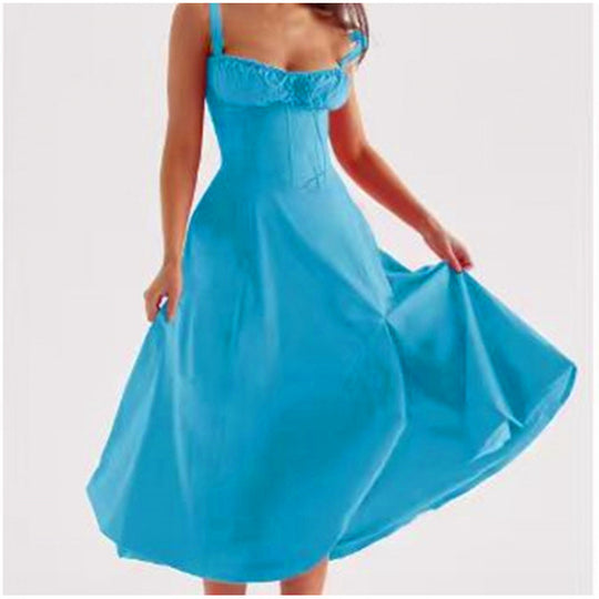 Damen Maxikleid mit floralem Design und elegantem Schlitz EB