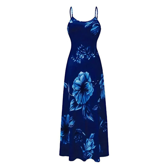 Damen Maxikleid mit floralem Design und dezentem Ausschnitt EB