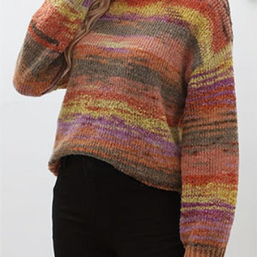 Damen kuscheliger Pullover mit modischem Farbverlauf EB