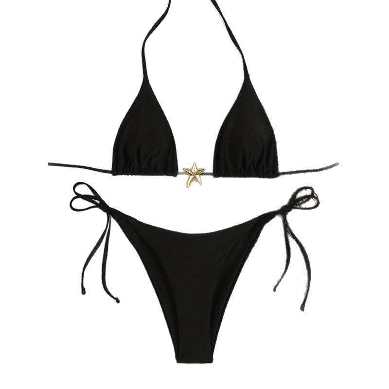 Damen Triangel-Bikini mit dekorativem Sternenanhänger EB