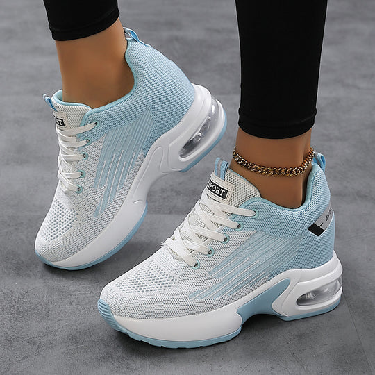 Damen Sportliche Sneakers mit atmungsaktivem Obermaterial und dämpfendem Air-Cushion-System EB