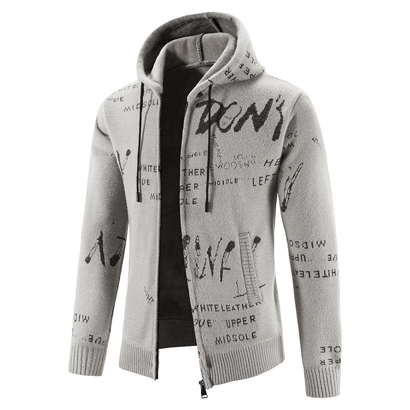 Herren Kapuzenjacke mit grafischem Print und hochelastischen Eigenschaften EB