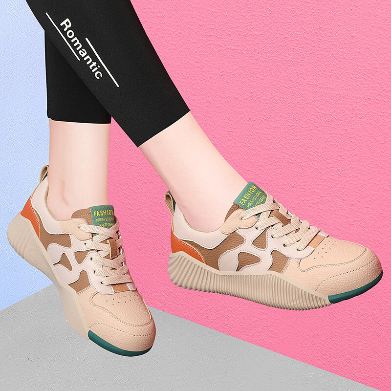 Damen Modische Sneaker mit atmungsaktiver Obermaterialstruktur und rutschfester Sohle EB