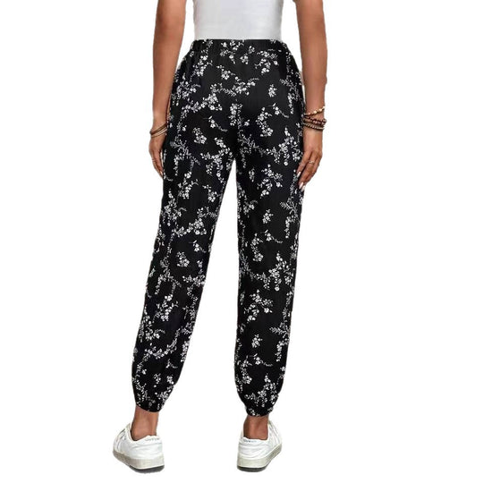 Damen Komfortable Blumenmuster Jogginghose EB