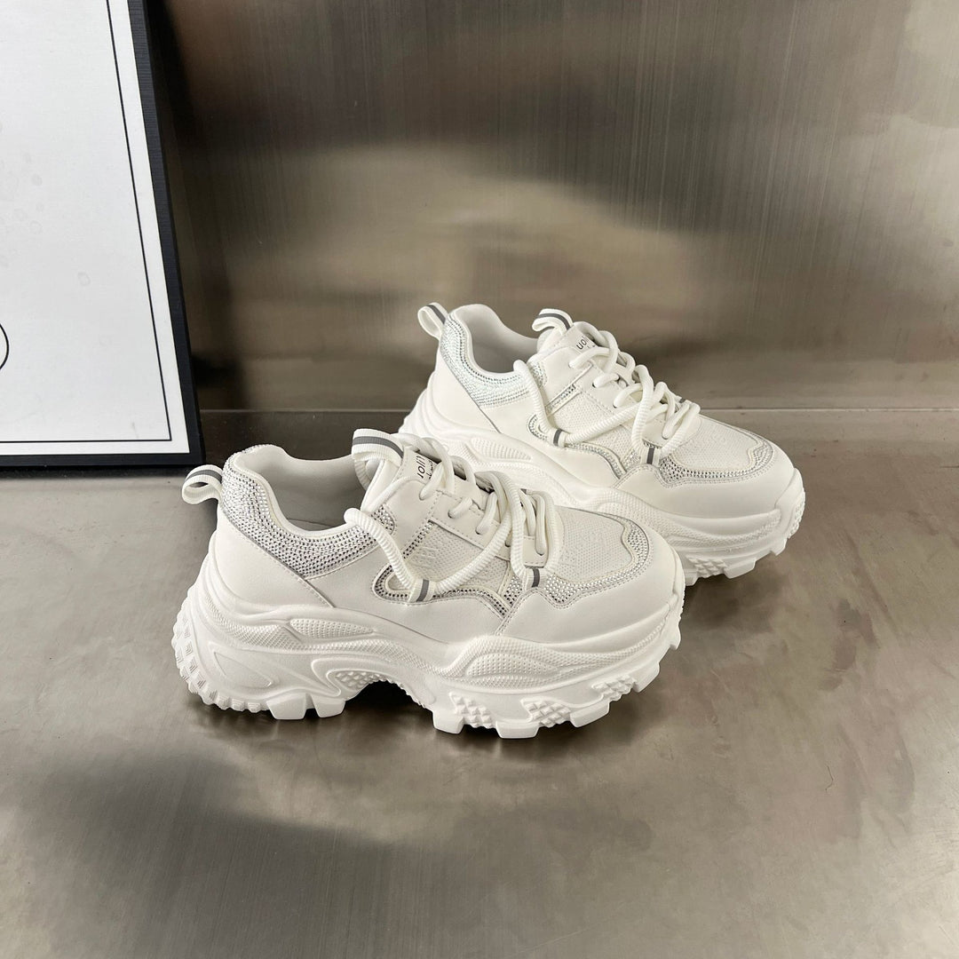 Damen Sportliche Chunky Sneakers mit atmungsaktiver Obermaterialkombination und rutschfester Sohle EB