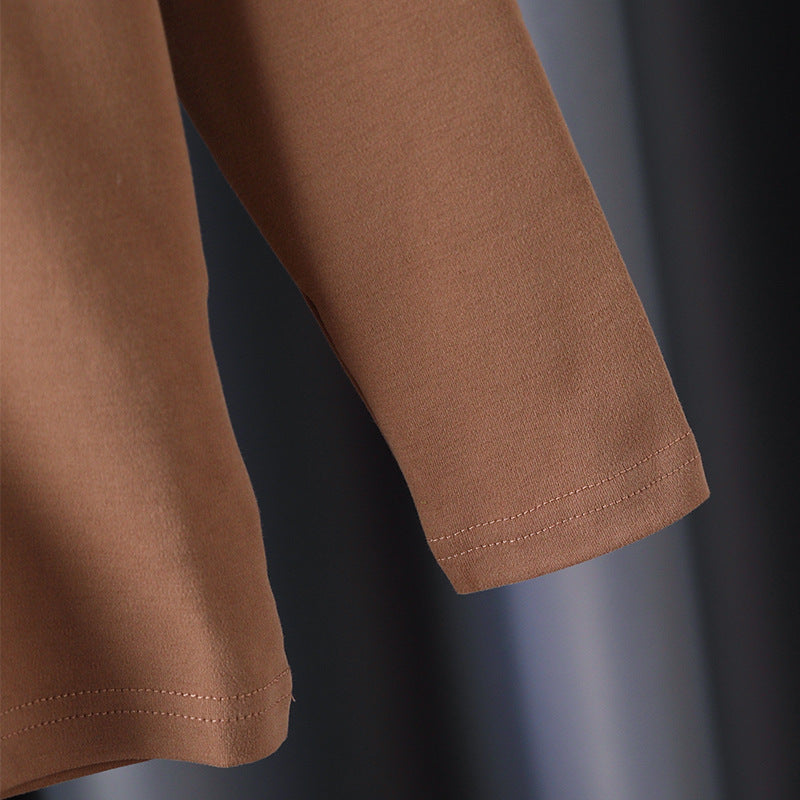 Mädchen Langarmshirt mit Rüschenkragen und charmantem Applikationsdetail EB